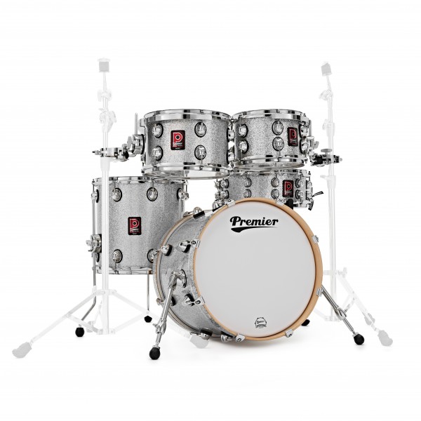 Premier Genista 18" 5pc Birch Shell Pack, Silver Sparkle