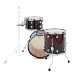 Premier Genista 18” 3pc Maple Shell Pack, Cherry Fade