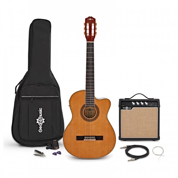 Thinline Electro Classical Guitar + 15W Amp Pack