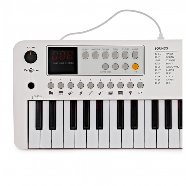 VISIONKEY-1 37 Key Mini Keyboard by Gear4music, White