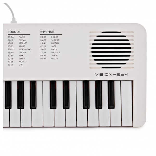 VISIONKEY-1 37 Key Mini Keyboard by Gear4music, White