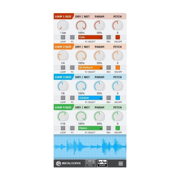 Audio Blast InstaLooper3 - Oscilloscope