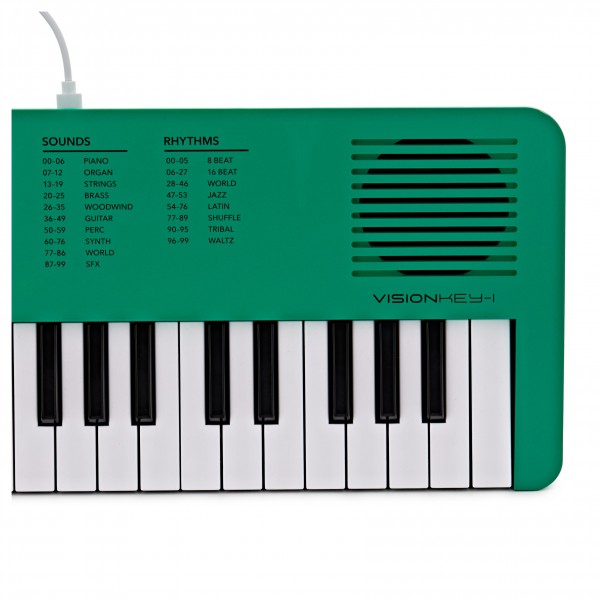 VISIONKEY-1 37 Key Mini Keyboard by Gear4music, Green