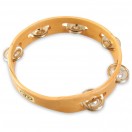 CP Wood Tambourine Headless Single Row Jingles 8''