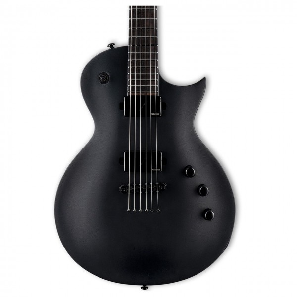 ESP LTD LEC1000 Baritone, Charcoal Metallic Satin Closeup
