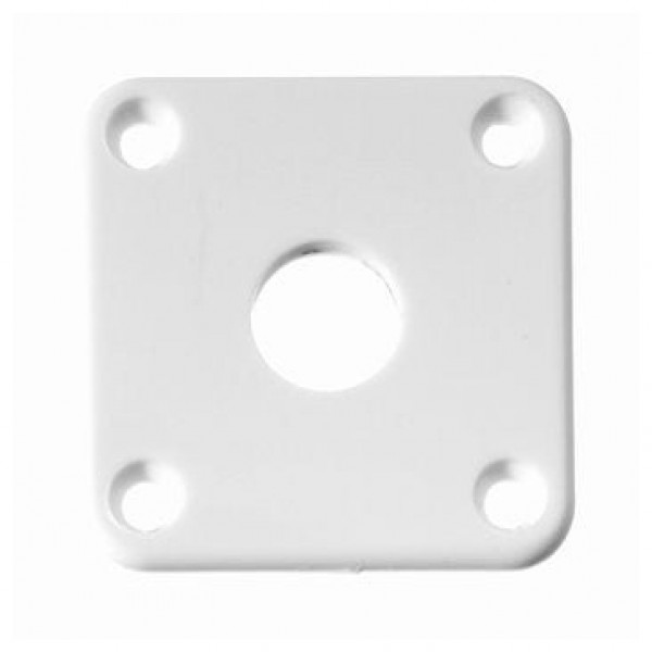 Allparts Jackplate for electric guitar, White