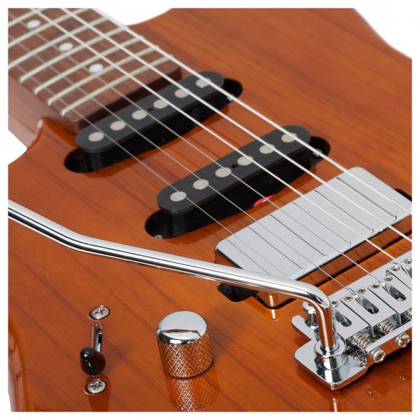 Schecter Traditional Van Nuys Ash Left-Handed, Gloss Natural Closeup
