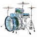 Ludwig Vistalite 50th Anniversary 22'' 3pc, Blue Green, Clear - Side