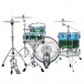 Ludwig Vistalite 50th Anniversary 22'' 3pc, Blue Green, Clear - Behind