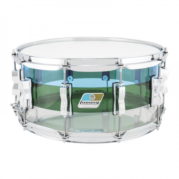 Ludwig Vistalite 50th Anniversary 14 x 6.5'' Snare, Blue Green, Clear