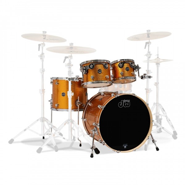 DW Performance Series, 10"/12"/14"/20", Finish Ply, Gold Sparkle