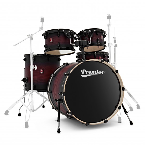 Premier XPK Exclusive 22" 5pc Shell Pack, Cherry Burst Satin Ash