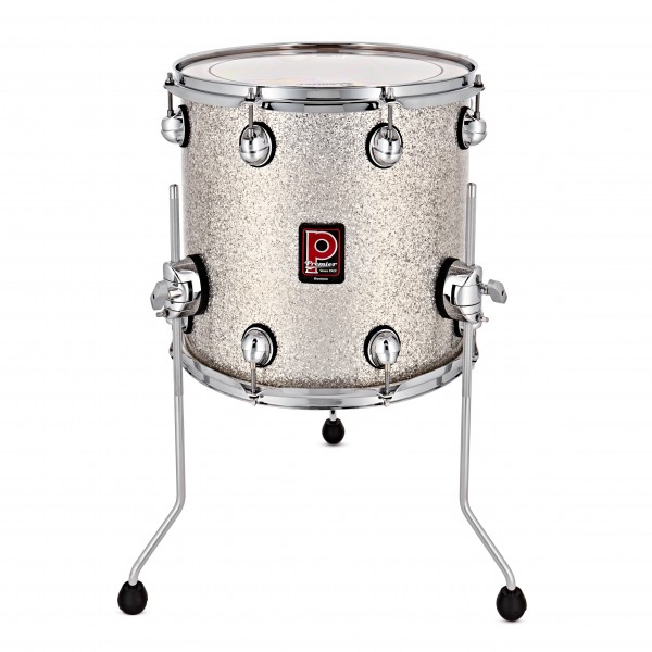 Premier Genista 14” x 14” Maple Floor Tom, Silver Sparkle