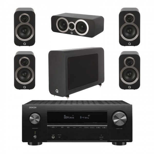 Denon AVR-X2700H AV Receiver with 3010i Black AV Speaker Package