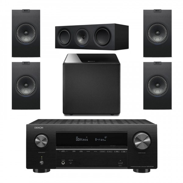 Denon AVR-X2700H AV Receiver with KEF Q150 Black AV Speaker Package