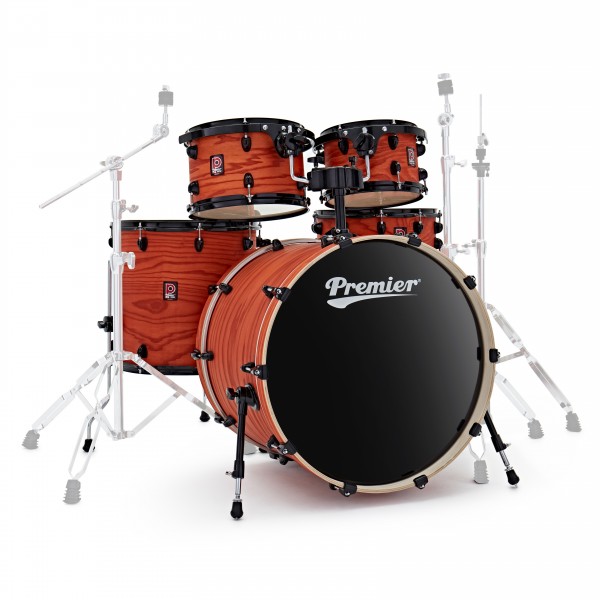 Premier XPK Exclusive 22" 5pc Shell Pack, Burnt Orange Satin Ash