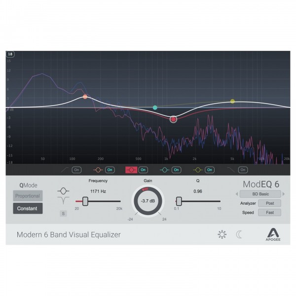 ModEQ 6 Modern 6 Band Visual Equalizer - GUI (Graphical User Interface)