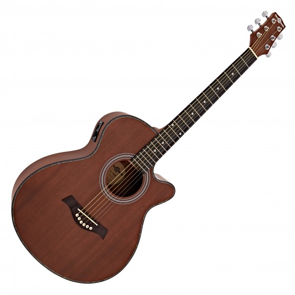 Deluxe Cutaway Electro Acoustic Guitar by Gear4music, Sapele Matte