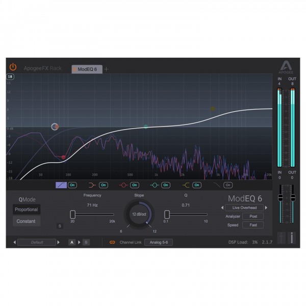 ModEQ6 VST Plugin - FX, Dark Theme