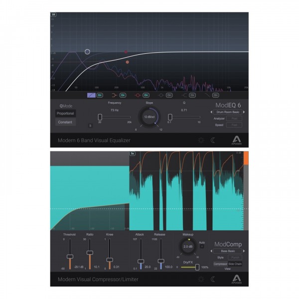 Apogee Bundle Mod FX - Both Plugins, Dark Theme