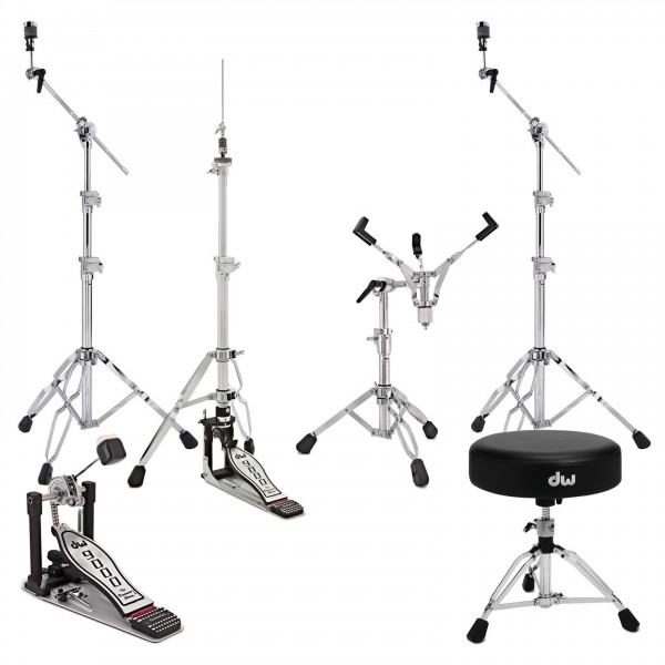 DW 9000 Series Full Hardware Set, Single Pedal & Throne