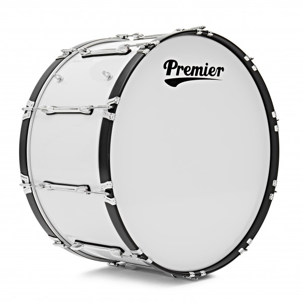 Premier Marching Parade 28” x 14” Bass Drum , White