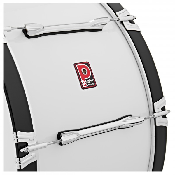 Premier Marching Parade 28” x 14” Bass Drum , White