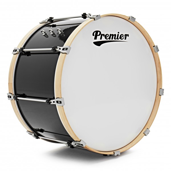 Premier Marching Professional 28” x 16” Bass Drum, Ebony Black