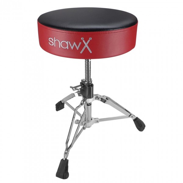 Shaw Pro Drum Throne Round Black/Red Vinyl