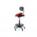 Ergolab Performer Series Studio Stool with Backrest - Side Left