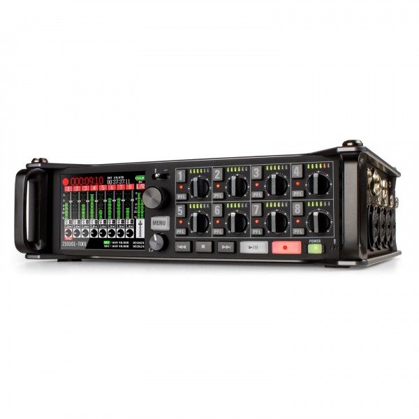 Zoom F8n Pro Field Recorder - Angled