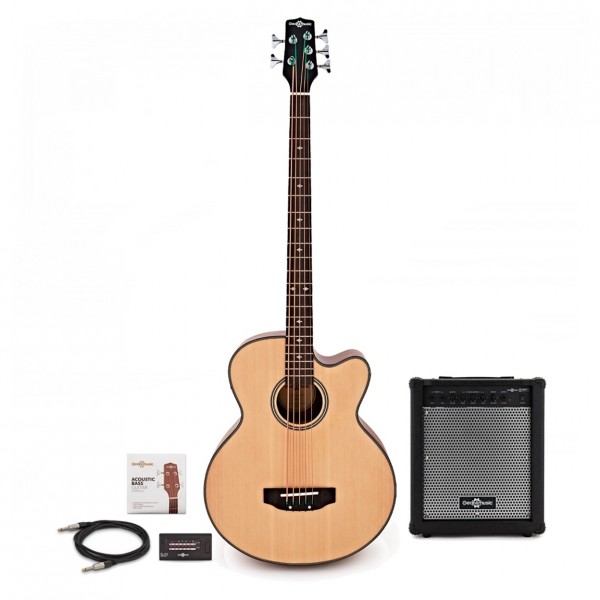 Electro Acoustic 5-String Bass Guitar + 35W Amp Pack