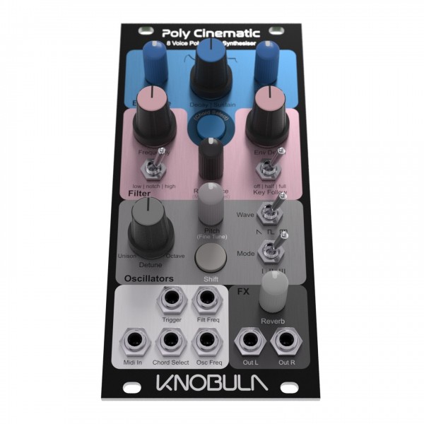 KNOBULA Poly Cinematic, 8 Voice Polyphonic Synthesiser (12HP) at