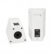 Omnitronic MAXX-1508DSP Active PA System, White - Main Speaker Pair, Angled