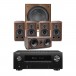 Denon AVR-X2700H AVR with Diamond 9.1 Walnut 5.1 Speaker Package