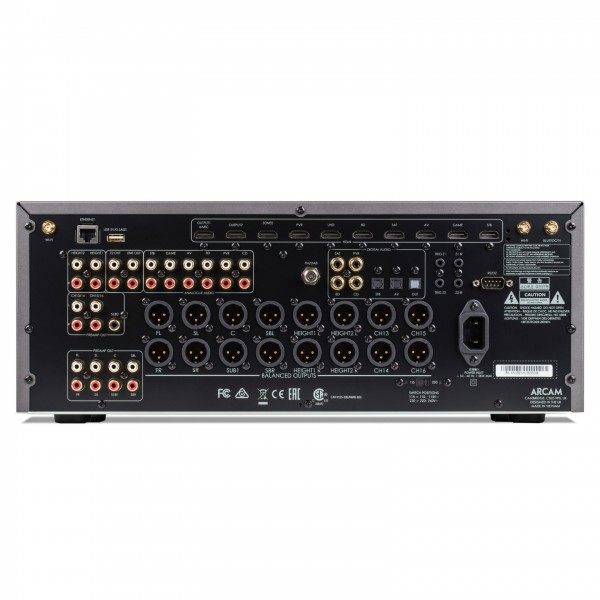 Arcam AV41 8K Immersive Surround Sound AV Processor Rear