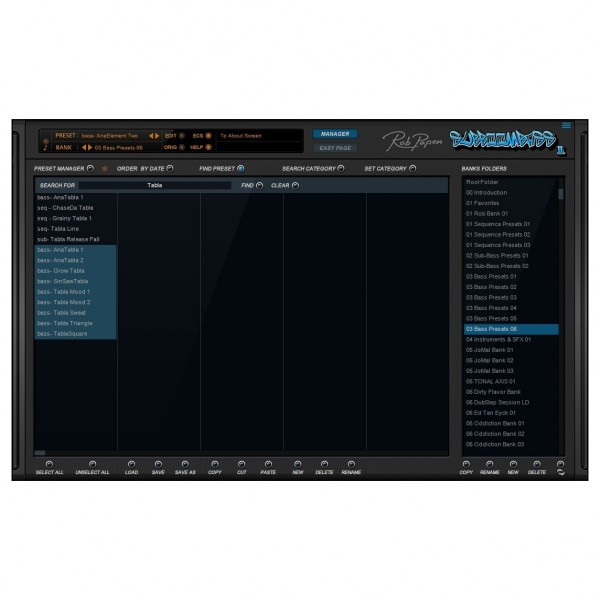 Rob Papen SubBoomBass 2 - Preset Manager