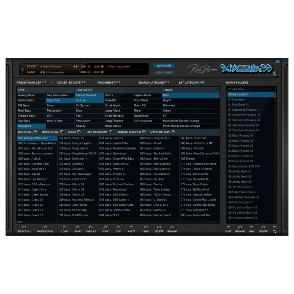 Rob Papen SubBoomBass 2 - Categories
