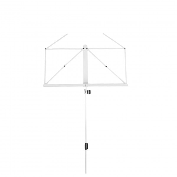 Gravity GNS441W Compact Folding Music Stand with Bag, White - Top, Front