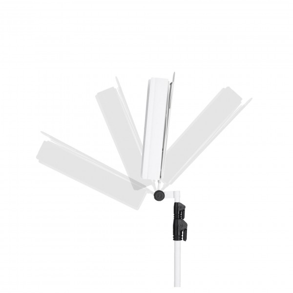 Gravity GNS441W Compact Folding Music Stand with Bag, White - Top Positions