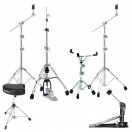 Gibraltar 6000 Series Full Hardware Set, Single Pedal & Throne