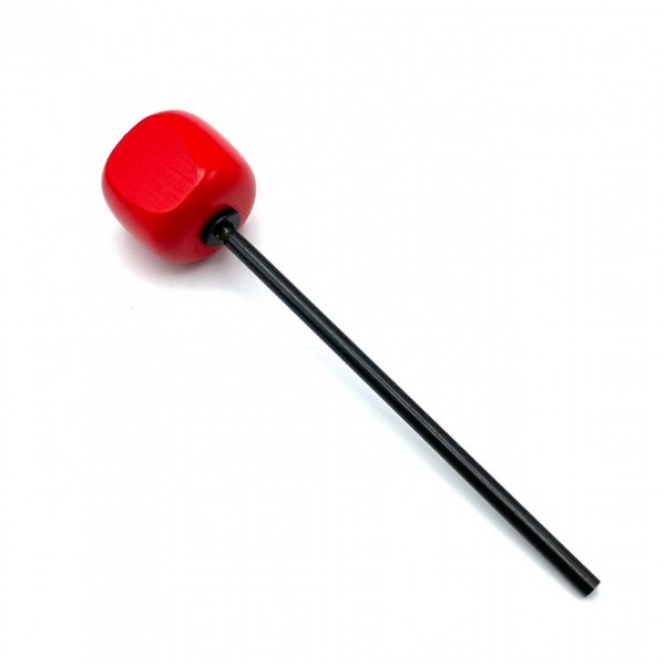 Danmar Red Hardwood Bass Drum Beater Angle Cut - Black Shaft