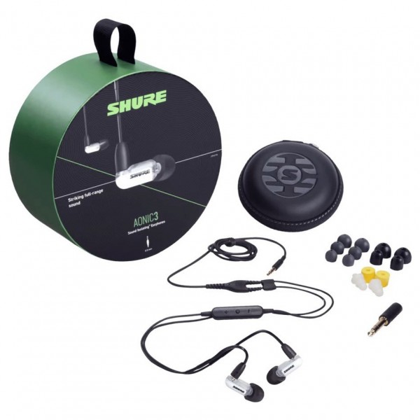 Shure AONIC 3 Sound Isolating Earphones - White Accessories
