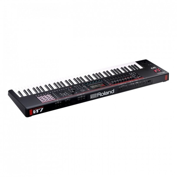 Roland Fantom-07 Synthesizer Keyboard Live Performance Bundle - Back Angle 