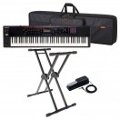 Roland Fantom-08 Synthesizer Keyboard Live Performance Bundle