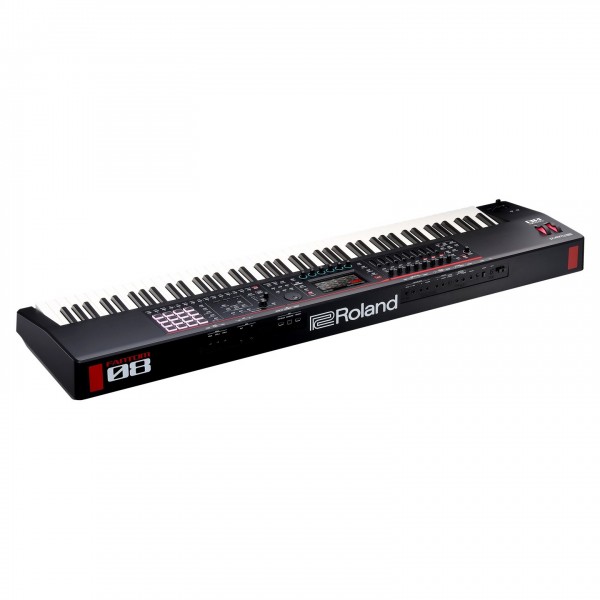 Roland Fantom-08 Synthesizer Keyboard - Angled Rear