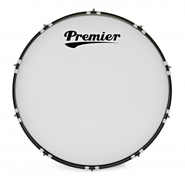 Premier Marching Traditional 28” x 12” Bass Drum, Ivory White