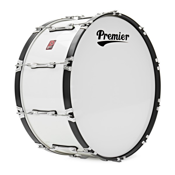 Premier Marching Traditional 28” x 12” Bass Drum, Ivory White