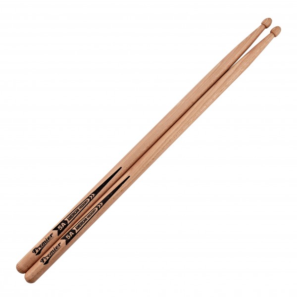 Premier 5A American Hickory Drumsticks, 5 Pair Pack