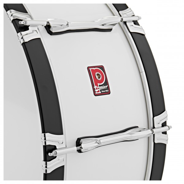 Premier Marching Traditional 26” x 10” Bass Drum, Ivory White